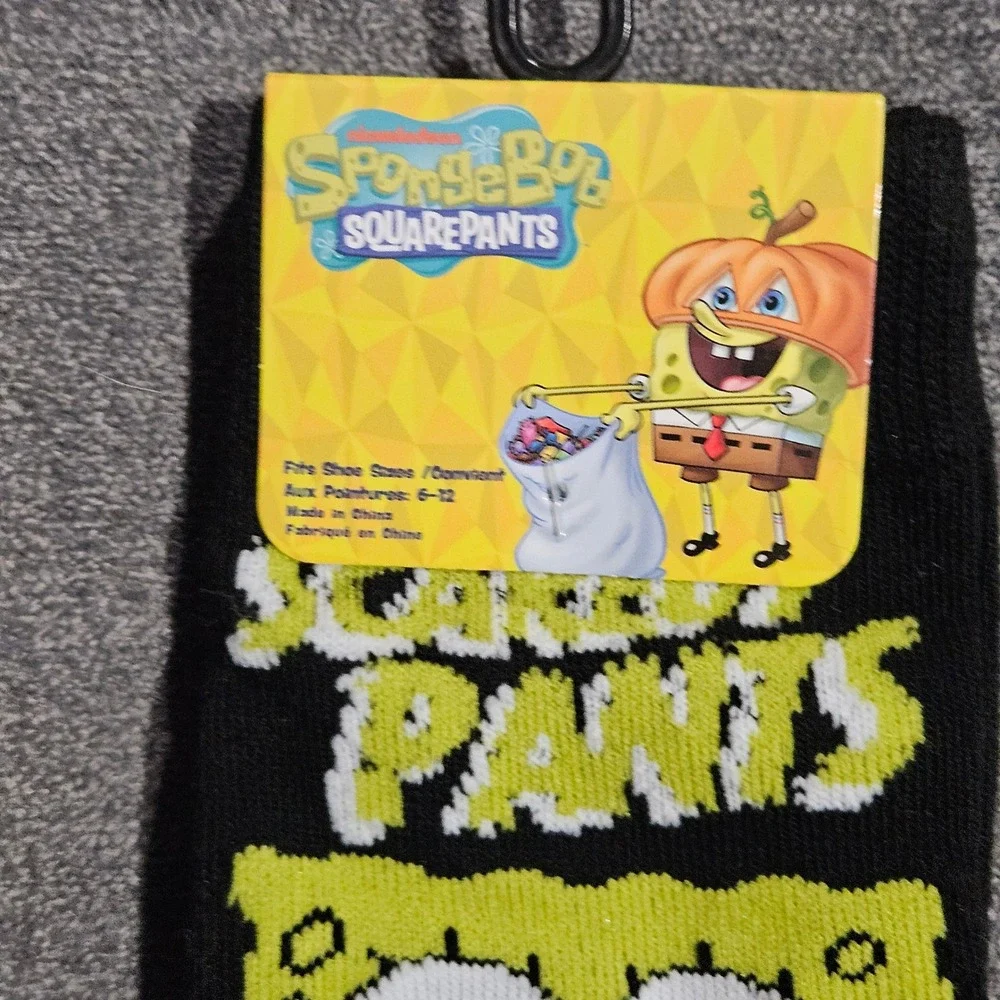 Nickelodeon SpongeBob SquarePants Scaredy Pants Halloween Mens Crew Socks 6-12